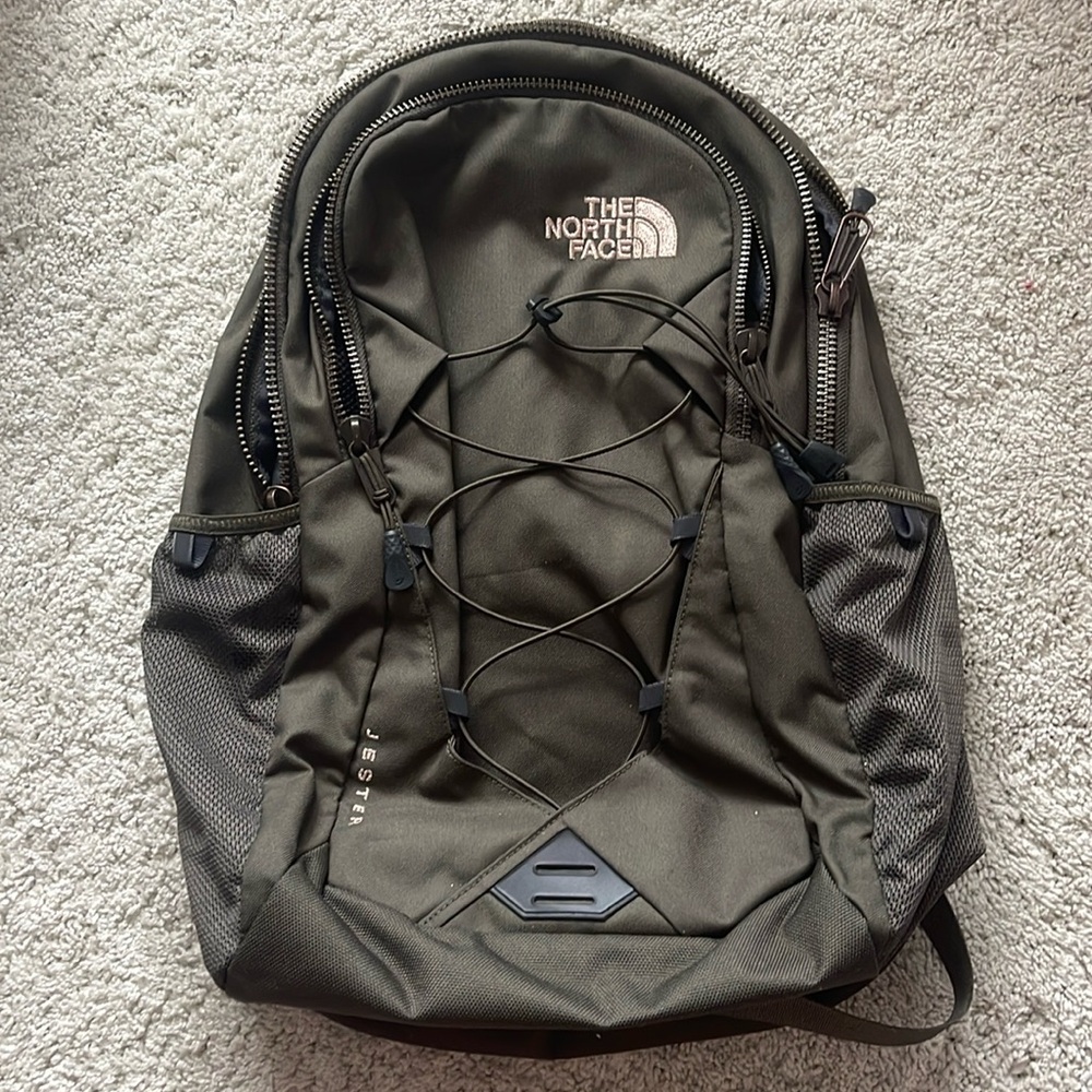 Dark green north face bag